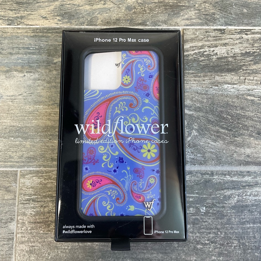 Wildflowers Blue Paisley iPhone 12 Pro Max Case